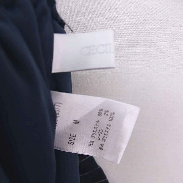 【中古】セシルマクビー CECIL McBEE テーパード パンツ ストライプ 薄手 M ネイビー ホワイト 紺 白 /TT13 レディース 【ベクトル 古着】 220824 auc-vector-18986913 ブランド古着の買取販売ベクトル サンプル画像3
