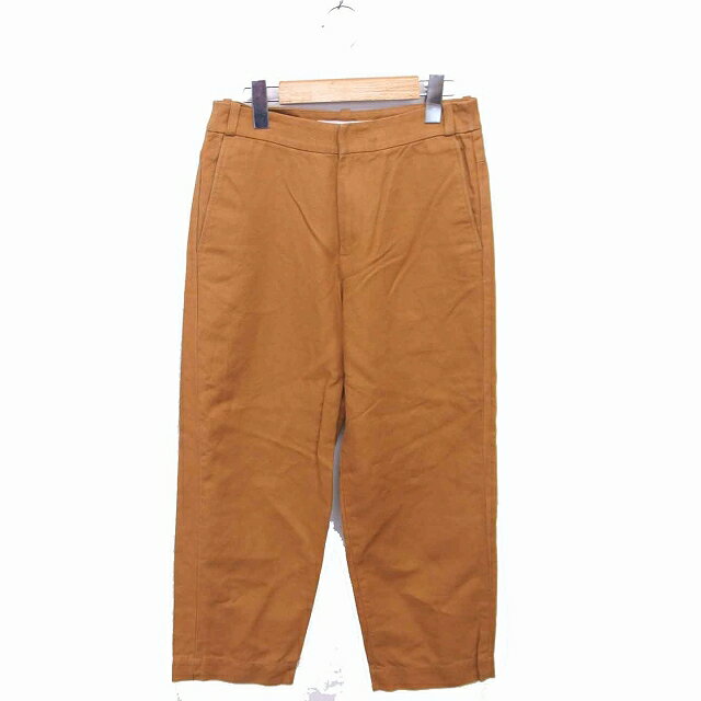 【中古】スピック&スパン Spick&Span チノパン パンツ ストレート ジップフライ 麻 リネン混 36 茶 ブラウン /TT8 レディース 【ベクトル 古着】 220822(4)