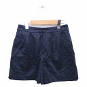 【中古】B&Y ユナイテッドアローズ BEAUTY&YOUTH ビューティー&ユース キュロット ショート パンツ ドット ジップフライ M ネイビー 紺 /T...