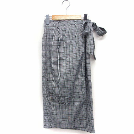 【中古】ナノ&コー nano&co タイトスカート ロング ミモレ丈 グレンチェック ラップ風 36 グレー /FT21 レディース 【ベクトル 古着】 220822 【中古】ナノ&コー nano&co タイトスカート ロング ミモレ丈 グレンチェック ラップ風 36 グレー /FT21 レディース 【ベクトル 古着】 220822