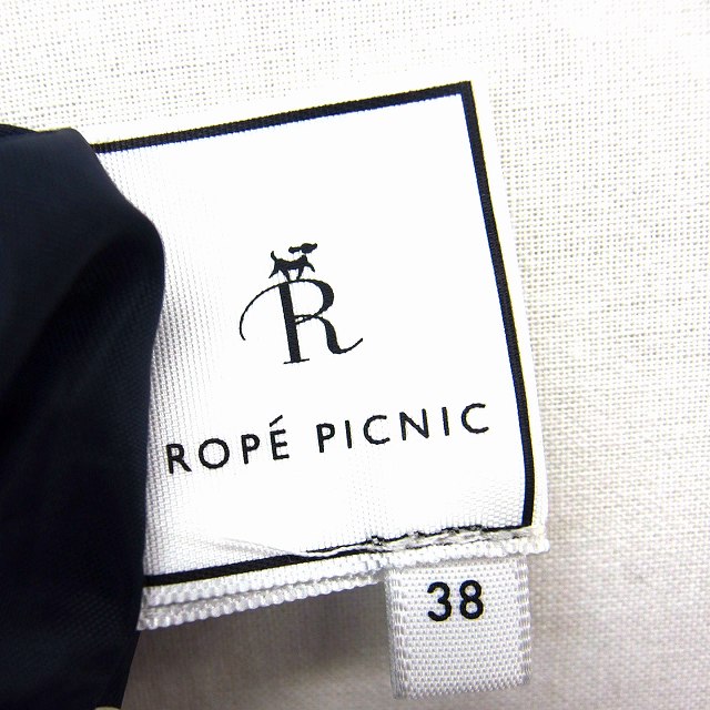 【中古】ロペピクニック ROPE Picnic ワンピース フレア 膝上 ミニ 長袖 丸首 チェック 柄 タック バックリボン 袖スリット 38 ブラック 黒 グリーン 緑 /HT6 レディース 【ベクトル 古着】 220914 auc-vector-18985454 ブランド古着の買取販売ベクトル サンプル画像3