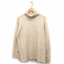 【中古】セレクトモカ SELECT MOCA セーター ニット チュニック 長袖 タートルネック 無地 シンプル リブ M ベージュ /HT15 レディース 【ベクトル 古着】 220915