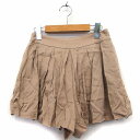 【中古】トランテアン ソン ドゥ モード 31 Sons de mode キュロット ショート パンツ 無地 シンプル タック 薄手 34 ベージュ /HT7 ...
