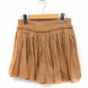 【中古】ミスティック mystic キュロット パンツ ギャザー ショート丈 キャメル 茶 /FT31 レディース 【ベクトル 古着】 221110