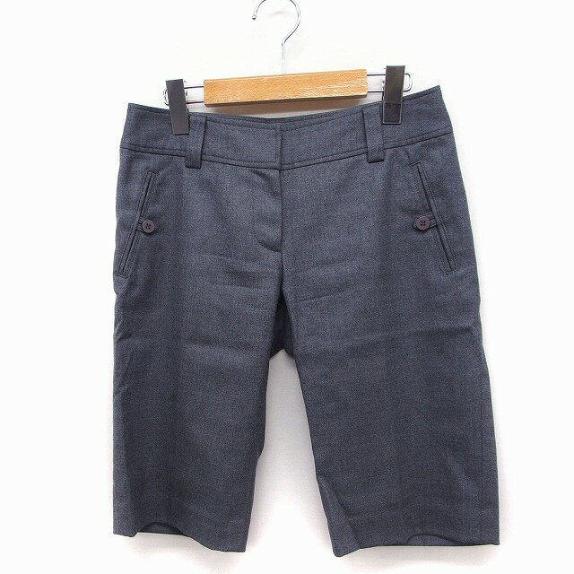 【中古】アンレクレ en recre ハーフパンツ ひざ丈 無地 ウール 38 チャコール /FT20 レディース 【ベクトル 古着】 221109(4)