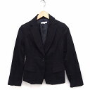 【中古】ウィーンジ WE-NGE ストライプ柄 テーラード ジャケット アウター ウール 36 ブラック 黒 /FT14 レディース 【ベクトル 古着】 221114(4)