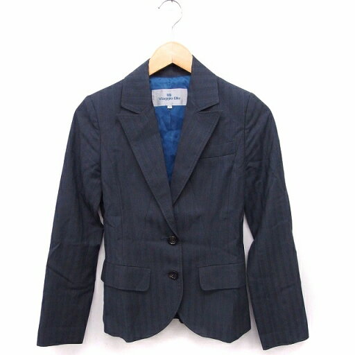 【中古】ビアッジョブルー Viaggio Blu テーラード ジャケット アウター シングル 1 グレー 灰 /FT14 レディース 【ベクトル 古着】 221116 【中古】ビアッジョブルー Viaggio Blu テーラード ジャケット アウター シングル 1 グレー 灰 /FT14 レディース 【ベクトル 古着】 221116