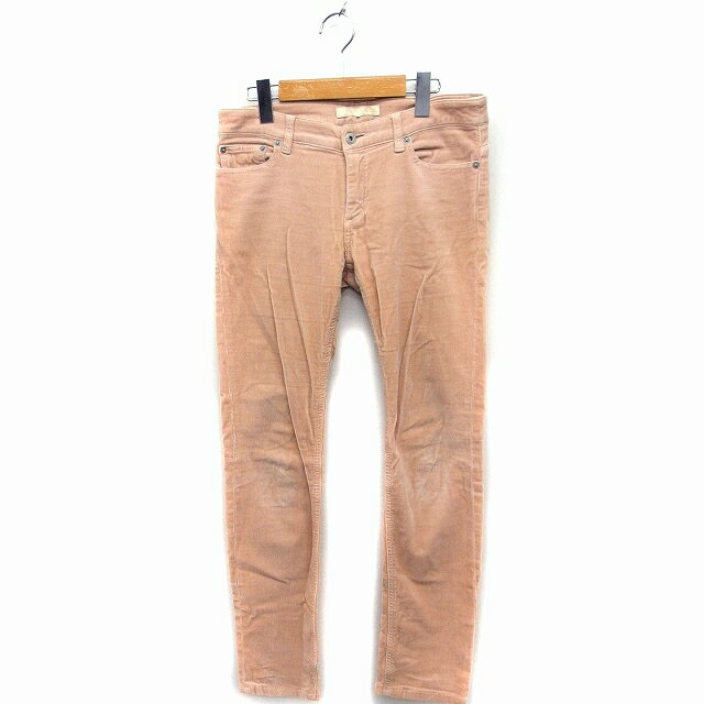 【中古】スローブ イエナ SLOBE IENA コーデュロイ スキニー スリム パンツ 無地 コットン 綿 38 サーモンピンク /FT27 レディース 【ベクトル 古着】 221118