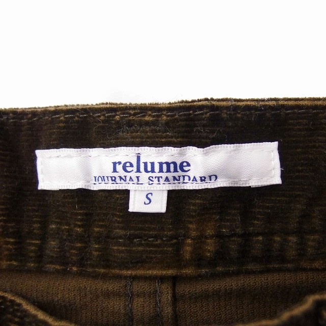 【中古】ジャーナルスタンダード レリューム JOURNAL STANDARD relume コーデュロイ タイトスカート ひざ丈 スリット 迷彩柄 カモフラージュ柄 綿 S ブラウン 茶 /FT45 レディース 【ベクトル 古着】 221126