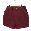 【中古】未使用品 アンタイトル スポーツ UNTITLED SPORT タグ付き ショートパンツ 無地 吸水速乾 スポーツウエア 2 M レッド 赤 /FT30...