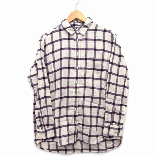 【中古】ユニクロ UNIQLO シャツワンピ ワンピース 長袖 膝丈 チェック 柄 コットン 綿 XL ベージュ /HT2 レディース 【ベクトル 古着】 221201 【中古】ユニクロ UNIQLO シャツワンピ ワンピース 長袖 膝丈 チェック 柄 コットン 綿 XL ベージュ /HT2 レディース 【ベクトル 古着】 221201