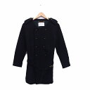 【中古】アンソール ENSOR CIVET コート アウター ノーカラー ミドル丈 ウール 36 ブラック 黒 /KT3 レディース 【ベクトル 古着】 221...