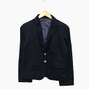 【中古】イーハイフンワールドギャラリー E HYPHEN WORLD GALLERY テーラード ジャケット デニム シングル スリット コットン 綿 S ブラ...