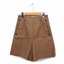 【中古】パンソー Pinceau キュロット パンツ ワイド ウール サイドジップ 無地 36 茶 ブラウン /NT4 レディース 【ベクトル 古着】 2212...