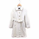 【中古】ビッキー VICKY ステンカラーコート アウター ロング シングル 無地 ウール混 アンゴラ混 2 ホワイト 白 /FT2 レディース 【ベクトル 古...