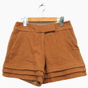 【中古】ユナイテッドアローズ UNITED ARROWS ショート パンツ ティアード 無地 シンプル ウール 毛 36 ブラウン 茶 /HT33 レディース 【ベクトル 古着】 221216(4)