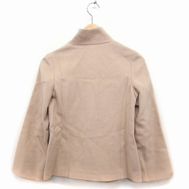 【中古】プロポーション ボディドレッシング PROPORTION BODY DRESSING スタンドカラー ジャケット アウター 無地 ウール 2 ベージュ /FT13 レディース 【ベクトル 古着】 221219