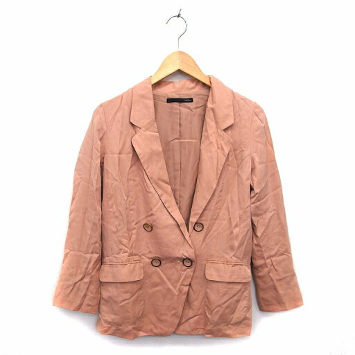 【中古】ヘザー Heather ジャケット アウター テーラード 裏地なし ダブル スリット 無地 M ベージュ /NT24 レディース 【ベクトル 古着】 221229 【中古】ヘザー Heather ジャケット アウター テーラード 裏地なし ダブル スリット 無地 M ベージュ /NT24 レディース 【ベクトル 古着】 221229