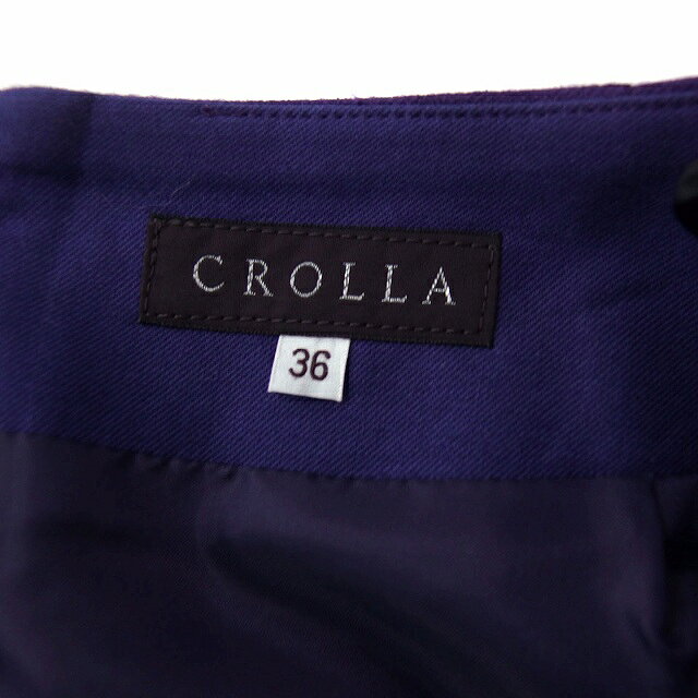 【中古】クローラ crolla 台形スカート フレア ミニ タック 無地 ウール 36 パープル 紫 /FT25 レディース 【ベクトル 古着】 230128 3