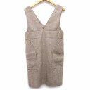 【中古】ロペピクニック ROPE Picnic ジャンパースカート ワンピース ロング ヘリンボーン 総柄 36 ブラウン 茶 /HT22 レディース 【ベクト...