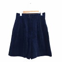 【中古】レノマ renoma キュロット パンツ コーデュロイ コットン シンプル 44 ネイビー 紺 /KT37 レディース 【ベクトル 古着】 230325