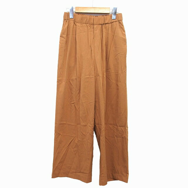 【中古】ロペピクニック ROPE Picnic ワイド パンツ ストレート リラックス 無地 シンプル タック 36 ライトブラウン 茶 /HT30 レディース 【ベクトル 古着】 230405(4)