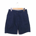 【中古】ジースターロウ G-Star RAW ハーフ ショート パンツ ジップフライ 薄手 24 ネイビー 紺 /TT12 レディース 【ベクトル 古着】 230422(4)