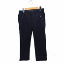 【中古】ヒューマンウーマン HUMAN WOMAN サブリナ クロップド パンツ 無地 シンプル 0 ブラック 黒 /FT10 レディース 【ベクトル 古着】 230513