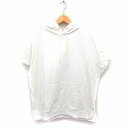 【中古】アーバンリサーチ URBAN RESEARCH パーカー フーディー フレンチスリーブ 無地 コットン 綿 ゆったり F ホワイト 白 /FT37 レディース 【ベクトル 古着】 230518