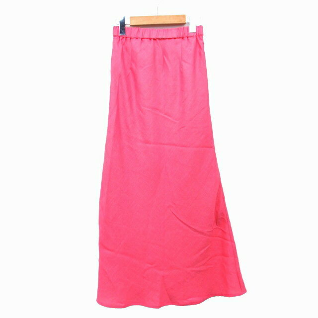 【中古】フレディ エミュ fredy emue フレア スカート ロング ミモレ丈 シンプル ギャザー 36 ピンク /HT10 レディース 【ベクトル 古着】 230518