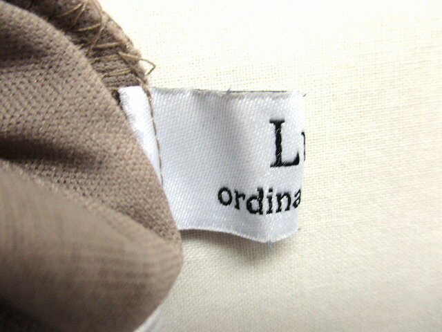 【中古】ルル Lull ストレート パンツ イージー レース 総柄 綿混 F ブラウン 茶 /HT21 レディース 【ベクトル 古着】 230525