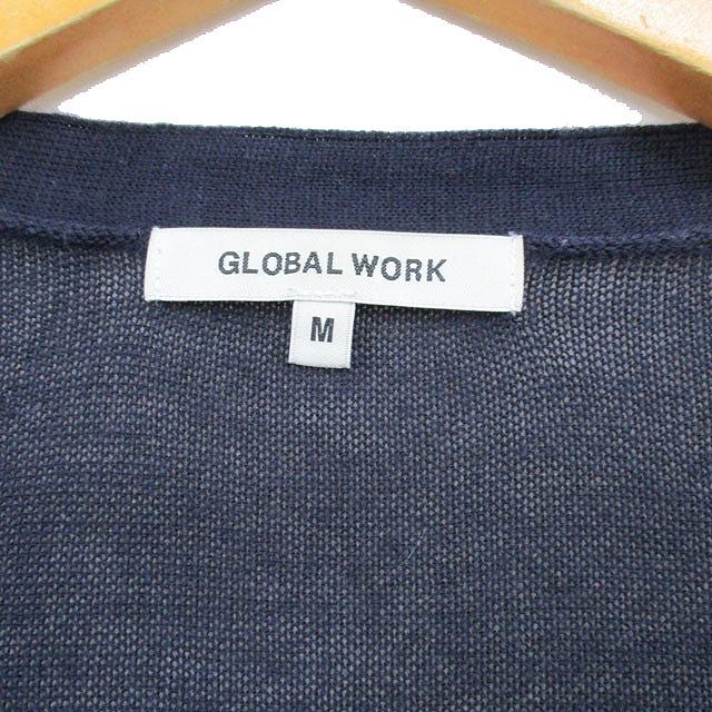 【中古】グローバルワーク GLOBAL WORK カーディガン ニット 七分袖 ミモレ丈 Vネック スリット M ネイビー 紺 /KT27 レディース 【ベクトル 古着】 230616 auc-vector-19326006 ブランド古着の買取販売ベクトル サンプル画像3