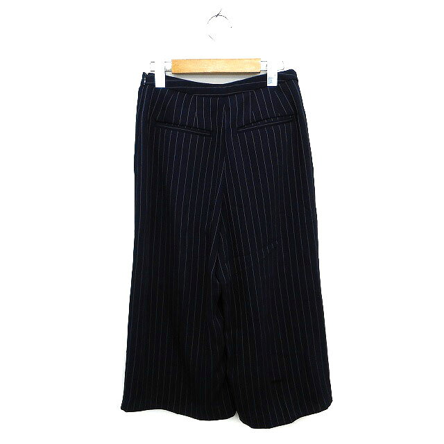 【中古】ロペピクニック ROPE Picnic ガウチョパンツ ワイド クロップド ストライプ サイドジップ タック 36 紺 ネイビー /NT6 レディース 【ベクトル 古着】 230628 auc-vector-19345813 ブランド古着の買取販売ベクトル サンプル画像2