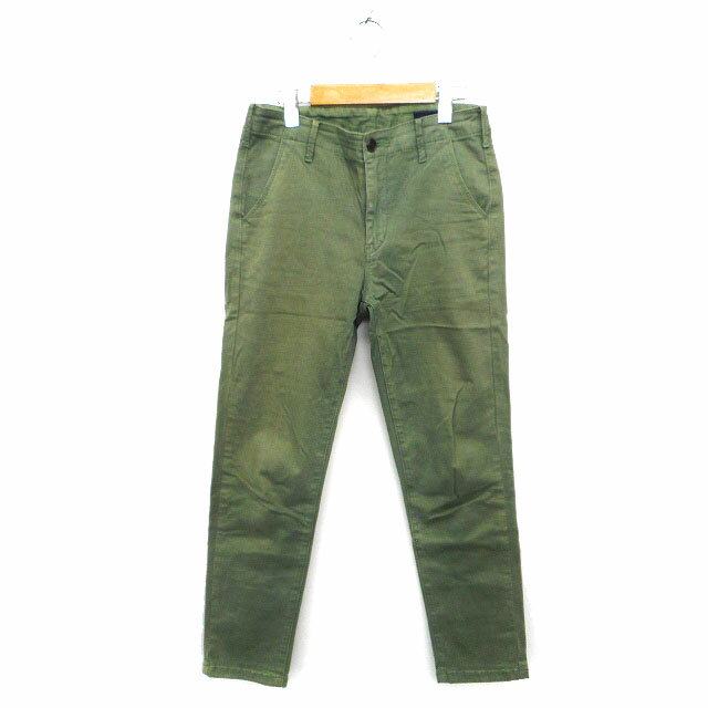 【中古】スウィートキャメル Sweet Camel パンツ ストレート コットン 綿 ジップフライ 無地 58 カーキ /NT28 レディース 【ベクトル 古着】 230727
