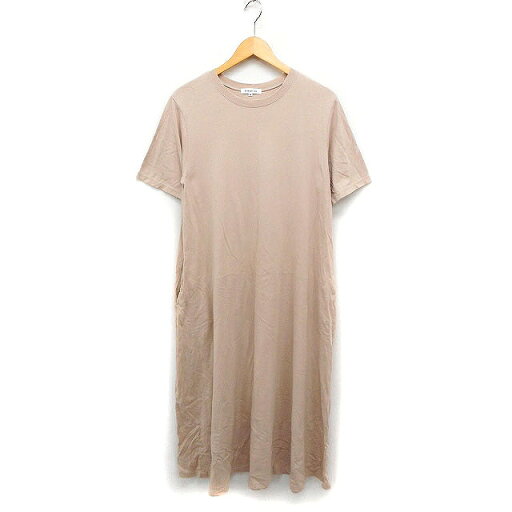 【中古】ナチュラルビューティーベーシック NATURAL BEAUTY BASIC Tシャツ ワンピース 半袖 ロング Aライン 無地 コットン 綿 M ベージュ /FT2 レディース 【ベクトル 古着】 230804 【中古】ナチュラルビューティーベーシック NATURAL BEAUTY BASIC Tシャツ ワンピース 半袖 ロング Aライン 無地 コットン 綿 M ベージュ /FT2 レディース 【ベクトル 古着】 230804