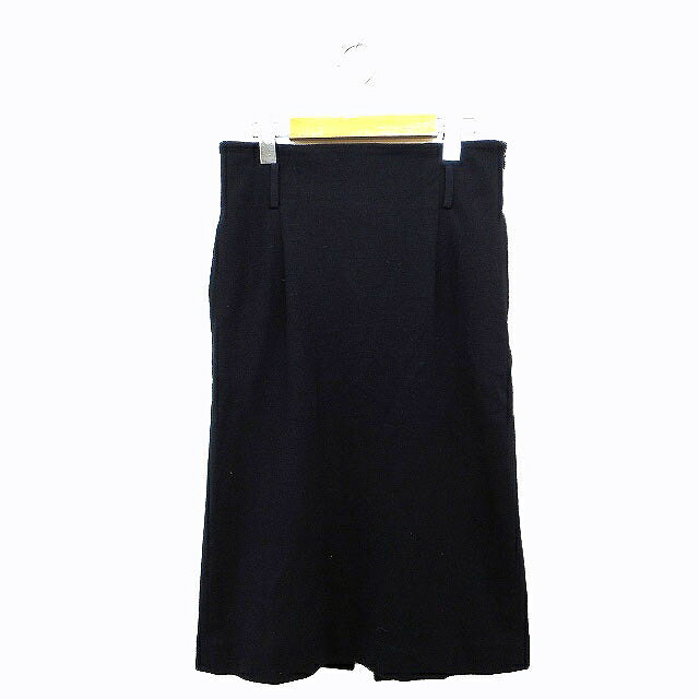 【中古】アーバンリサーチ URBAN RESEARCH Aライン スカート ロング 無地 シンプル スリット ウール混 36 ブラック 黒 /HT22 レディース 【ベクトル 古着】 230728