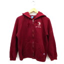 【中古】T&Cサーフデザインズ T&C SURF DESIGNS パーカー アウター ジップアップ 裏起毛 リブ ロゴ ラグランスリーブ L ボルドー /NT1...