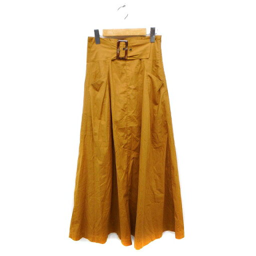 【中古】ミスティック mystic フレア スカート マキシ丈 ロング 無地 コットン 綿 1 マスタード 黄 /FT36 レディース 【ベクトル 古着】 230812 【中古】ミスティック mystic フレア スカート マキシ丈 ロング 無地 コットン 綿 1 マスタード 黄 /FT36 レディース 【ベクトル 古着】 230812