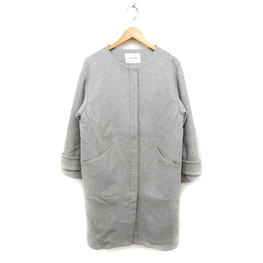 【中古】ジョイントワークス JOINT WORKS ノーカラー コート アウター ミドル丈 無地 ウール混 グレー 灰 /FT20 レディース 【ベクトル 古着】 230906 【中古】ジョイントワークス JOINT WORKS ノーカラー コート アウター ミドル丈 無地 ウール混 グレー 灰 /FT20 レディース 【ベクトル 古着】 230906