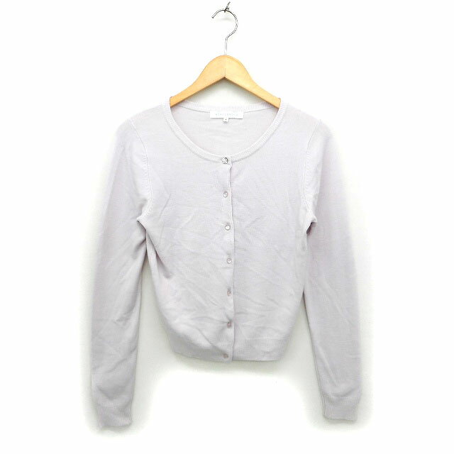 【中古】マーキュリーデュオ MERCURYDUO カーディガン ニット リブ クロップド ハイゲージ 無地 長袖 F ライトピンク /NT12 レディース 【ベクトル 古着】 231019