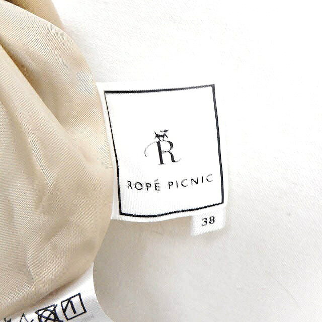 【中古】ロペピクニック ROPE Picnic チェック柄 ワンピース 長袖 ひざ丈 丸首 ストレート 38 ベージュ /FT3 レディース 【ベクトル 古着】 231026 auc-vector-19513899 ブランド古着の買取販売ベクトル サンプル画像3