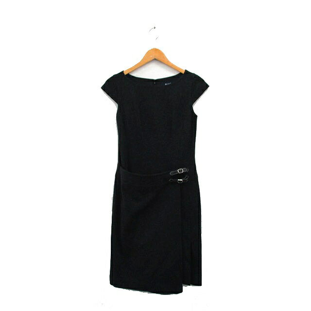 【中古】ロペ ROPE ワンピース 半袖 ロング ベルト シンプル 9 チャコールグレー /KT26 レディース 【ベクトル 古着】 231027