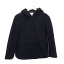 【中古】ビーミングバイビームス B:MING LIFE STORE by BEAMS フード ジャケット ブルゾン Aライン メルトン 無地 シンプル ウール 毛 S ネイビー 紺 /HT12 レディース 【ベクトル 古着】 231228(4)