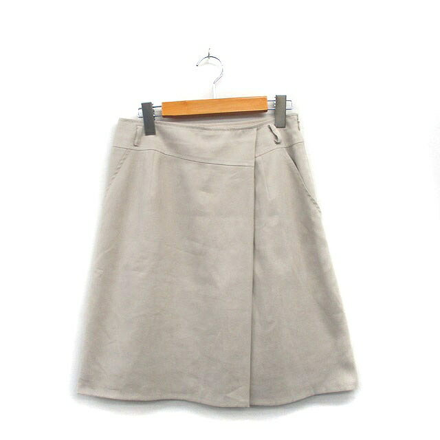 【中古】ロートレアモン LAUTREAMONT 台形 スカート ミニ シンプル スエード調 40 アイボリー 白 /KT32 レディース 【ベクトル 古着】 240119