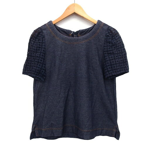 【中古】ストロベリーフィールズ STRAWBERRY-FIELDS カットソー Tシャツ 切替レース バックリボン ステッチ 半袖 丸首 綿混 チャコール 灰 /HT23 レディース 【ベクトル 古着】 240306 【中古】ストロベリーフィールズ STRAWBERRY-FIELDS カットソー Tシャツ 切替レース バックリボン ステッチ 半袖 丸首 綿混 チャコール 灰 /HT23 レディース 【ベクトル 古着】 240306