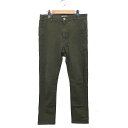 【中古】B&Y ユナイテッドアローズ BEAUTY&YOUTH ビューティー&ユース テーパード パンツ スキニー デニム シンプル コットン 綿 M スモークグリーン 緑 /HT27 レディース 【ベクトル 古着】 240327