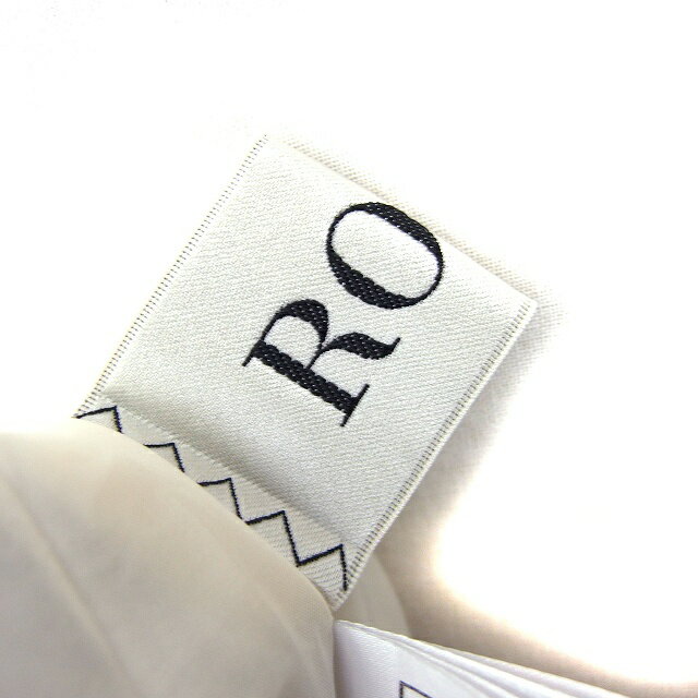 【中古】ロペ ROPE パンツ テーパード リネン混 ストライプ ジップフライ 38 ライトグレー /NT22 レディース 【ベクトル 古着】 240405