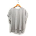 【中古】ドレスキップ DRESKIP ワイド カットソー Tシャツ 丸首 半袖 無地 L グレー 灰 /FT29 レディース 【ベクトル 古着】 240605(4)