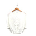 【中古】ストロベリーフィールズ STRAWBERRY-FIELDS カーディガン 七分袖 シンプル アイボリー 白 /KT12 レディース 【ベクトル 古着】 240608