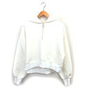 【中古】ナチュラルクチュール natural couture パーカー フーディ リブ ゆったり ワイド シンプル F オフホワイト /NT19 レディース 【...